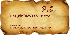 Polyákovits Ditta névjegykártya